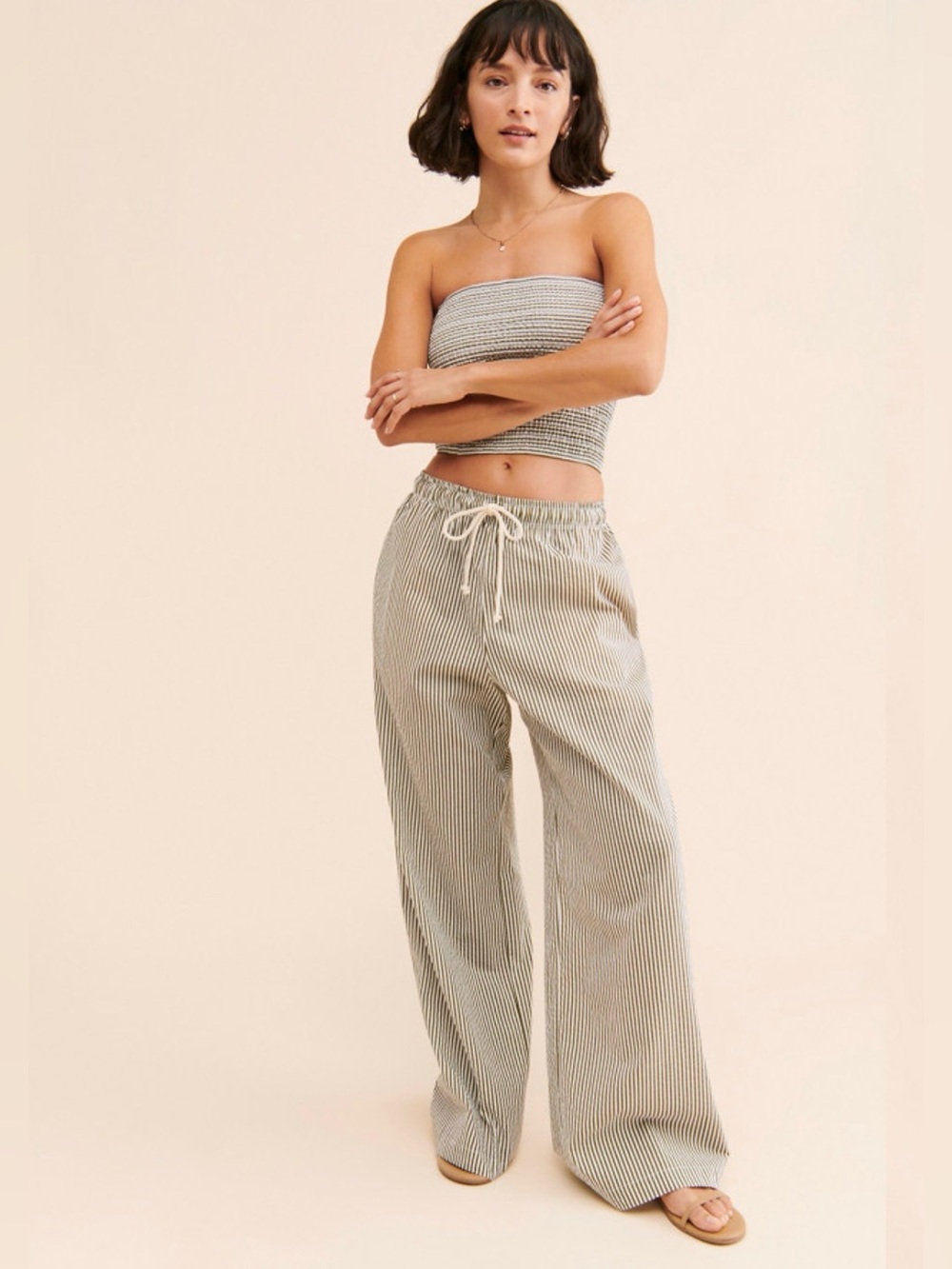 DONNI. POP STRIPE TUBE TOP, SIZE S
